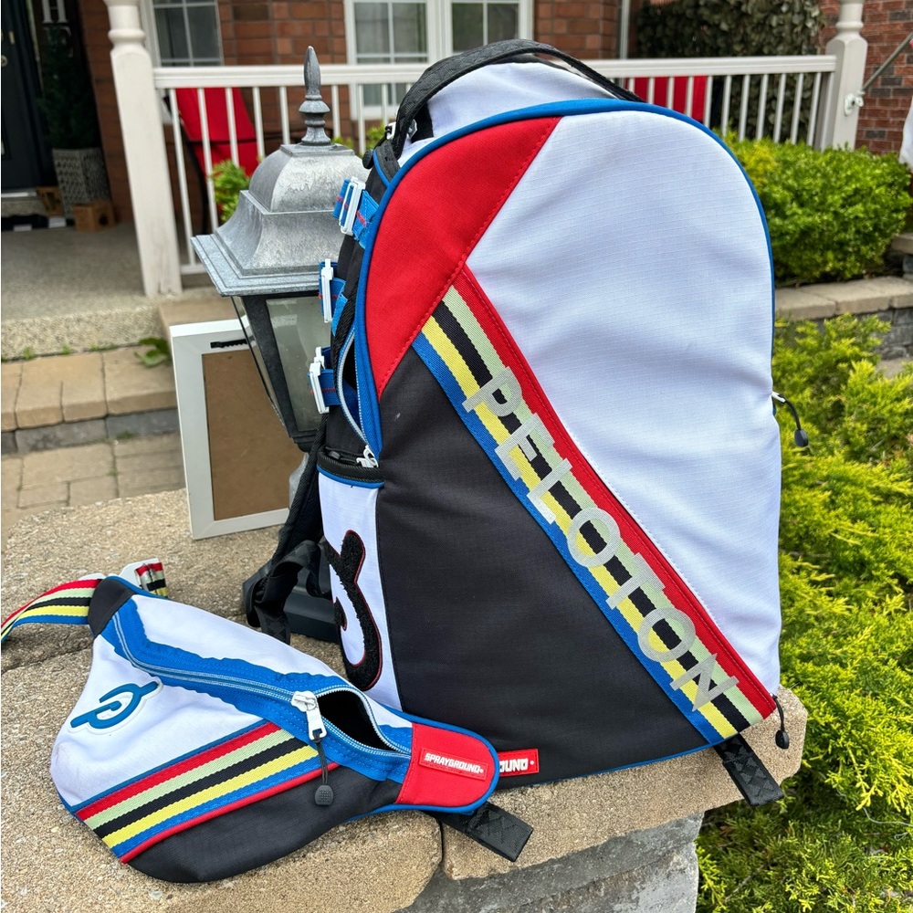 Peloton backpack and matching crossbody